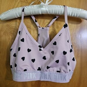 PINK Victoria's Secret Heart-Patterned Bralette
